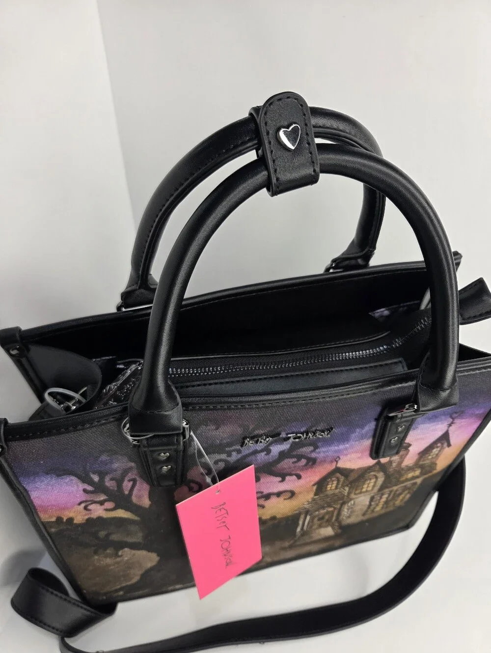🖤▪️Betsey Johnson▪️ Boo & Breakfast Halloween Haunted House Tote Bag